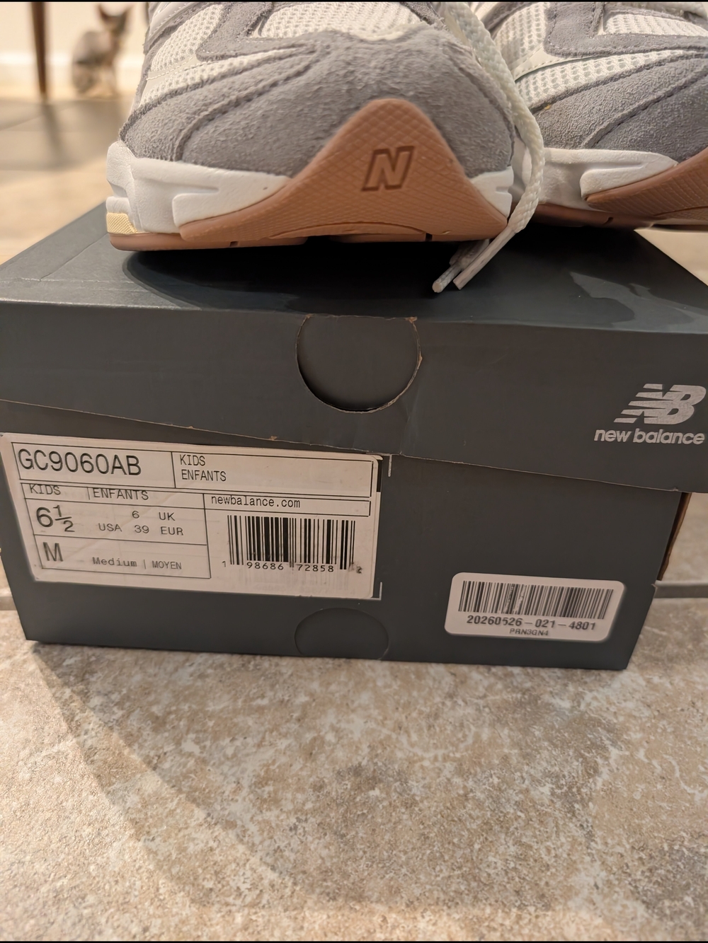New Balance 9060 Sea Salt Raincloud GC9060AB GS & Women's Size New - Picture 8 of 8